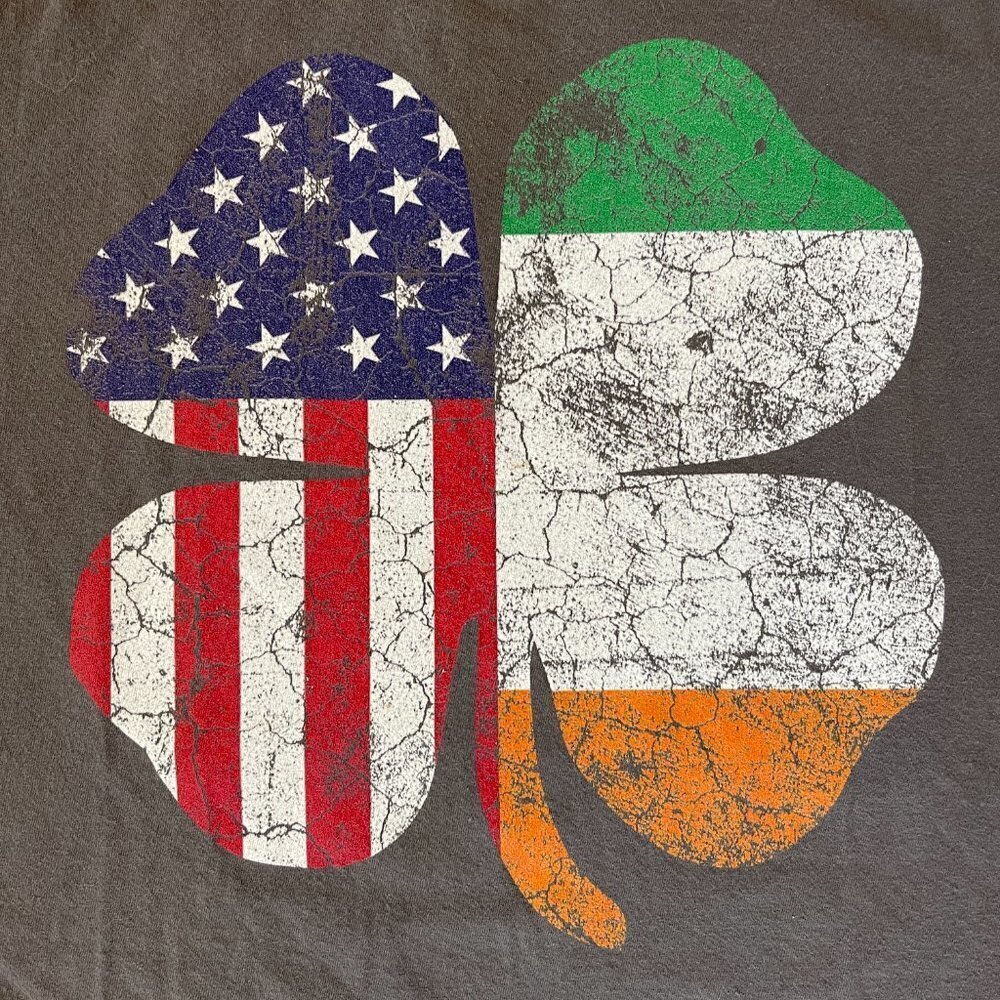 American and Ireland Flags Lucky St. Patrick’s Day T-Shirt - Picture 12 of 12